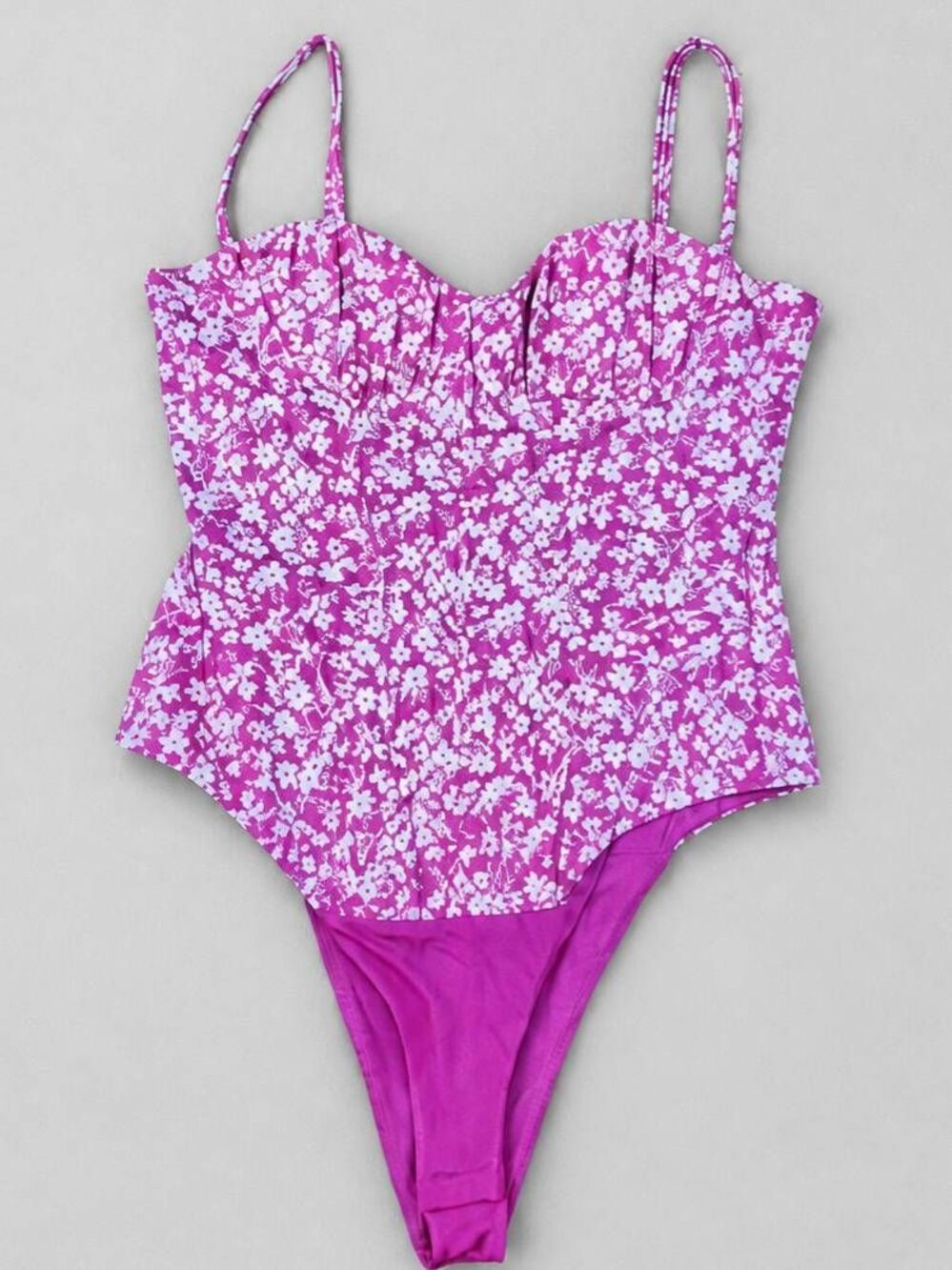🔹️NWT Zara Pink Floral Bustier Sleeveless Bodysuit Top Medium